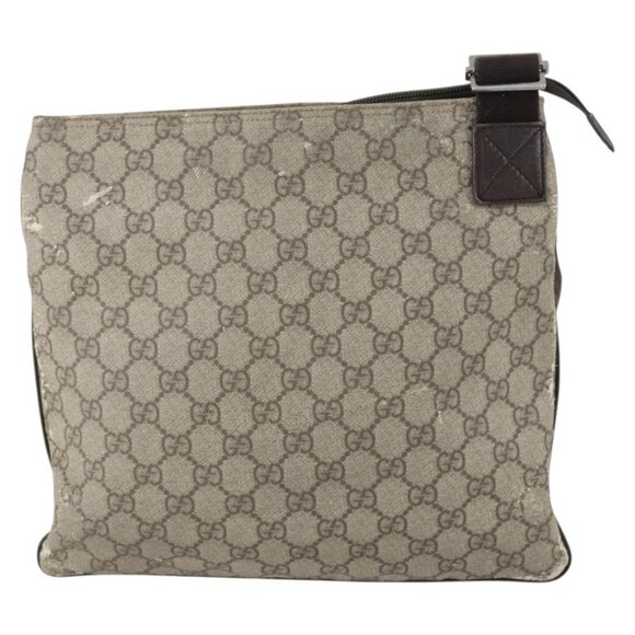 GUCCI GG Supreme Shoulder Bag PVC Beige Silver 141626 Auth 146723 - Picture 3 of 16